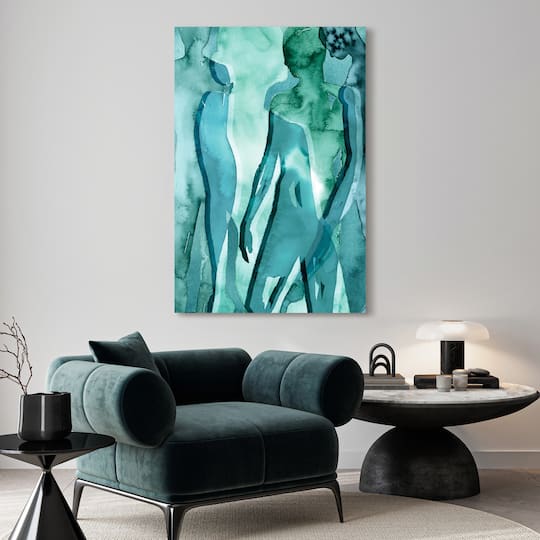 Empire Art Direct 48" x 32" Water Women II Frameless Free Floating Tempered Glass Wall Art